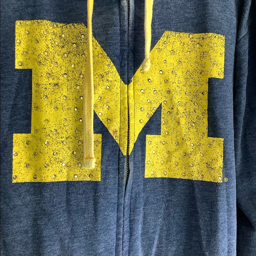 University of Michigan hooded zip up sweatshirt size XL - Picture 2 of 6